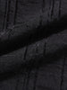 Men's Black Slim Fit Textured Party Wear Shirt
