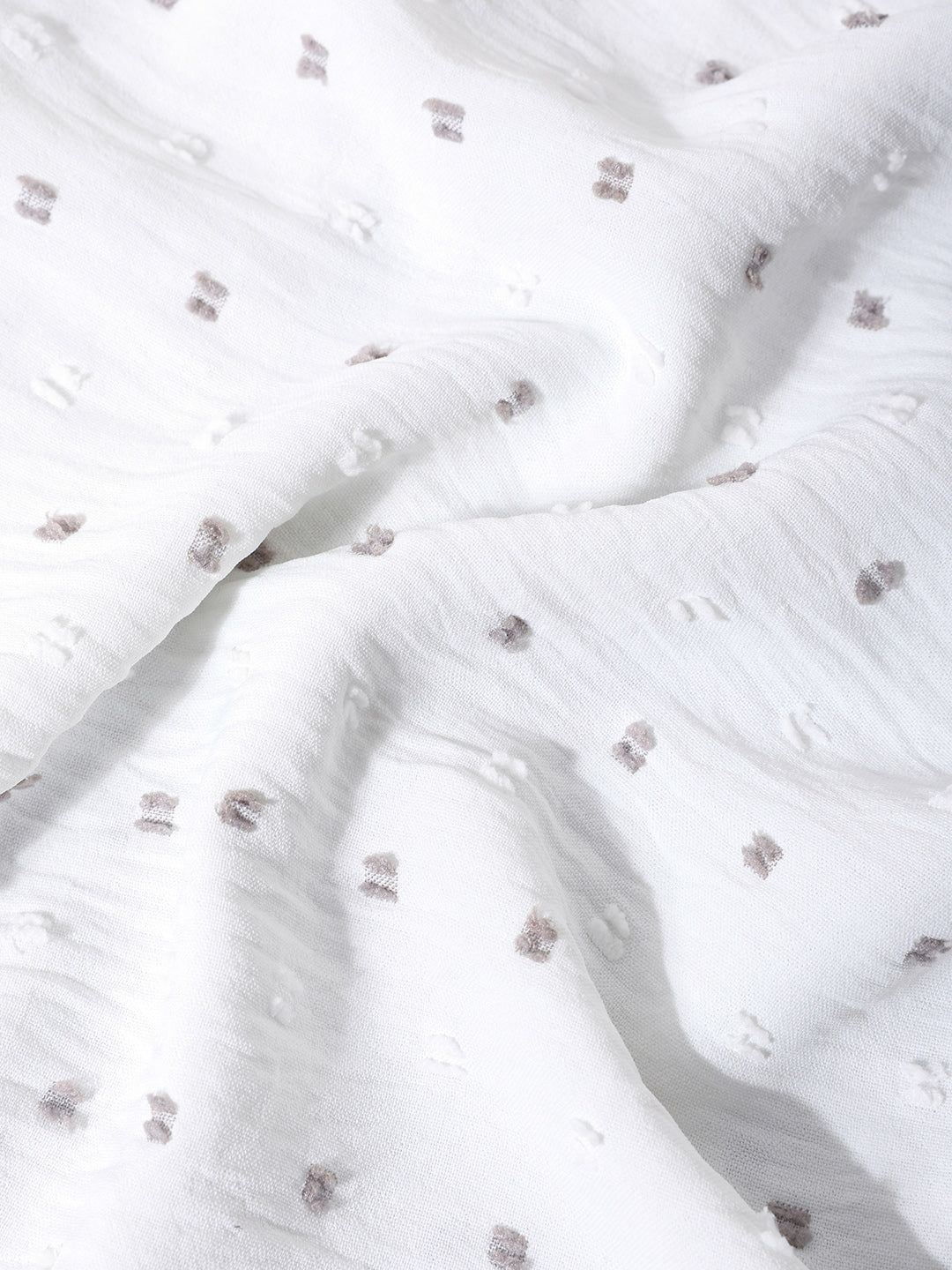 Men's White Relaxed Fit Resort Wear Textured Shirt