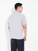 Men's Grey Relaxed Fit Resort Wear Textured Shirt
