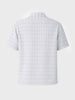 Men's Grey Relaxed Fit Resort Wear Textured Shirt