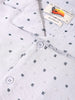 Men's Grey Relaxed Fit Resort Wear Textured Shirt