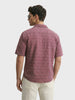 Men's Red Relaxed Fit Resort Wear Textured Shirt