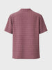 Men's Red Relaxed Fit Resort Wear Textured Shirt