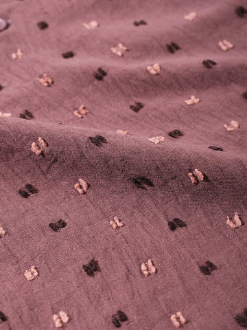 Men's Red Relaxed Fit Resort Wear Textured Shirt