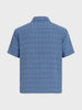 Men's Blue Relaxed Fit Resort Wear Textured Shirt