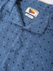 Men's Blue Relaxed Fit Resort Wear Textured Shirt