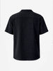 Men's Black Relaxed Fit Resort Wear Textured Shirt