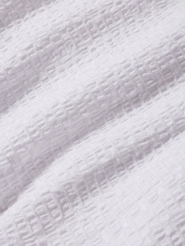 Men's White Relaxed Fit Resort Wear Textured Shirt