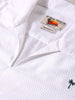 Men's White Oversized Fit Resort Wear Textured Shirt