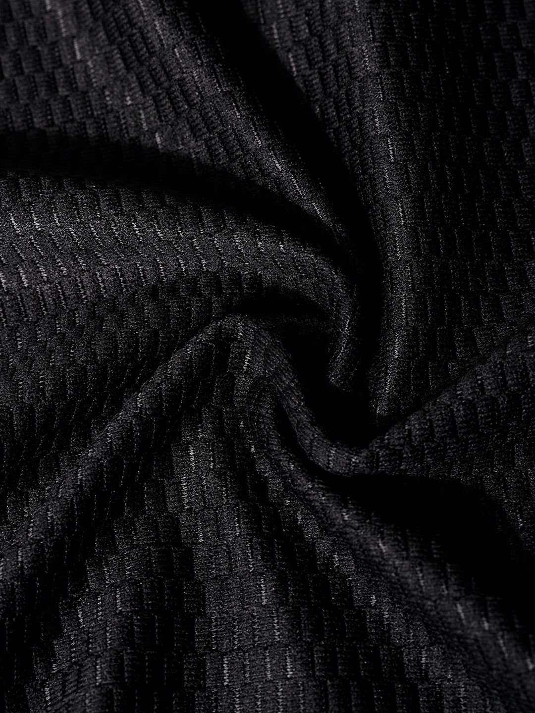 Men's Black Oversized Fit Resort Wear Textured Shirt