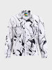 Men's White Boxy Fit Printed Utility Shirt