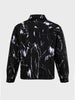 Men's Black Boxy Fit Printed Utility Shirt
