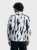 Men's White Boxy Fit Printed Utility Shirt