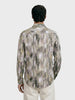 Men's Beige Slim Fit Party Wear Printed Shirt