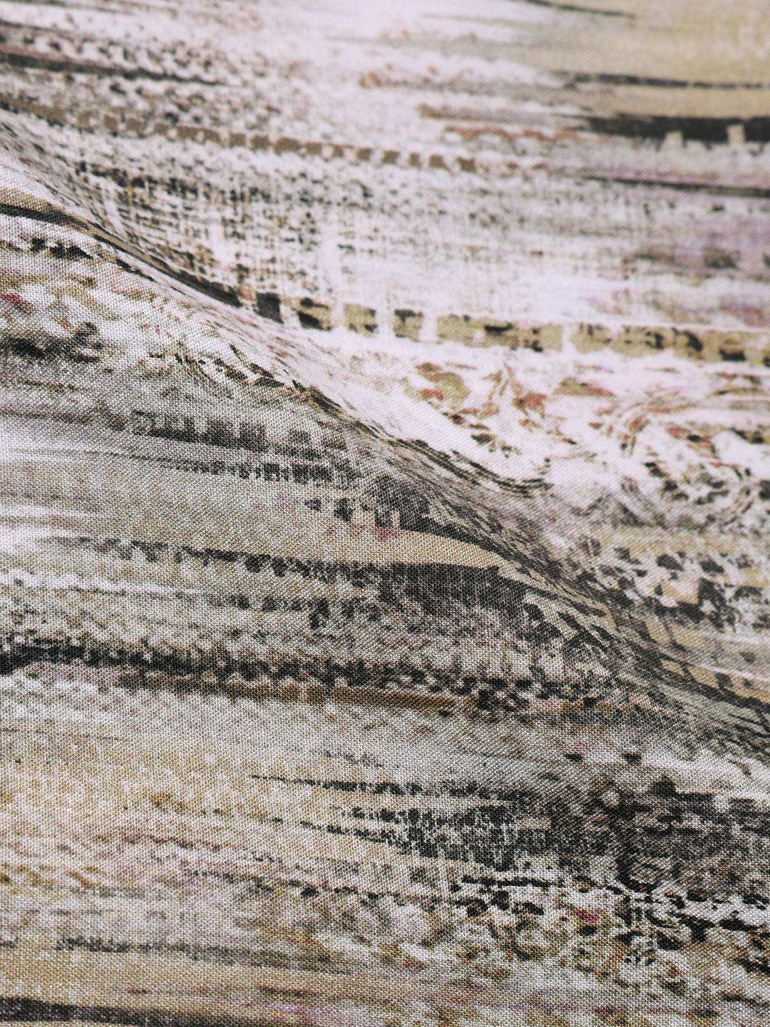 Men's Beige Slim Fit Party Wear Printed Shirt