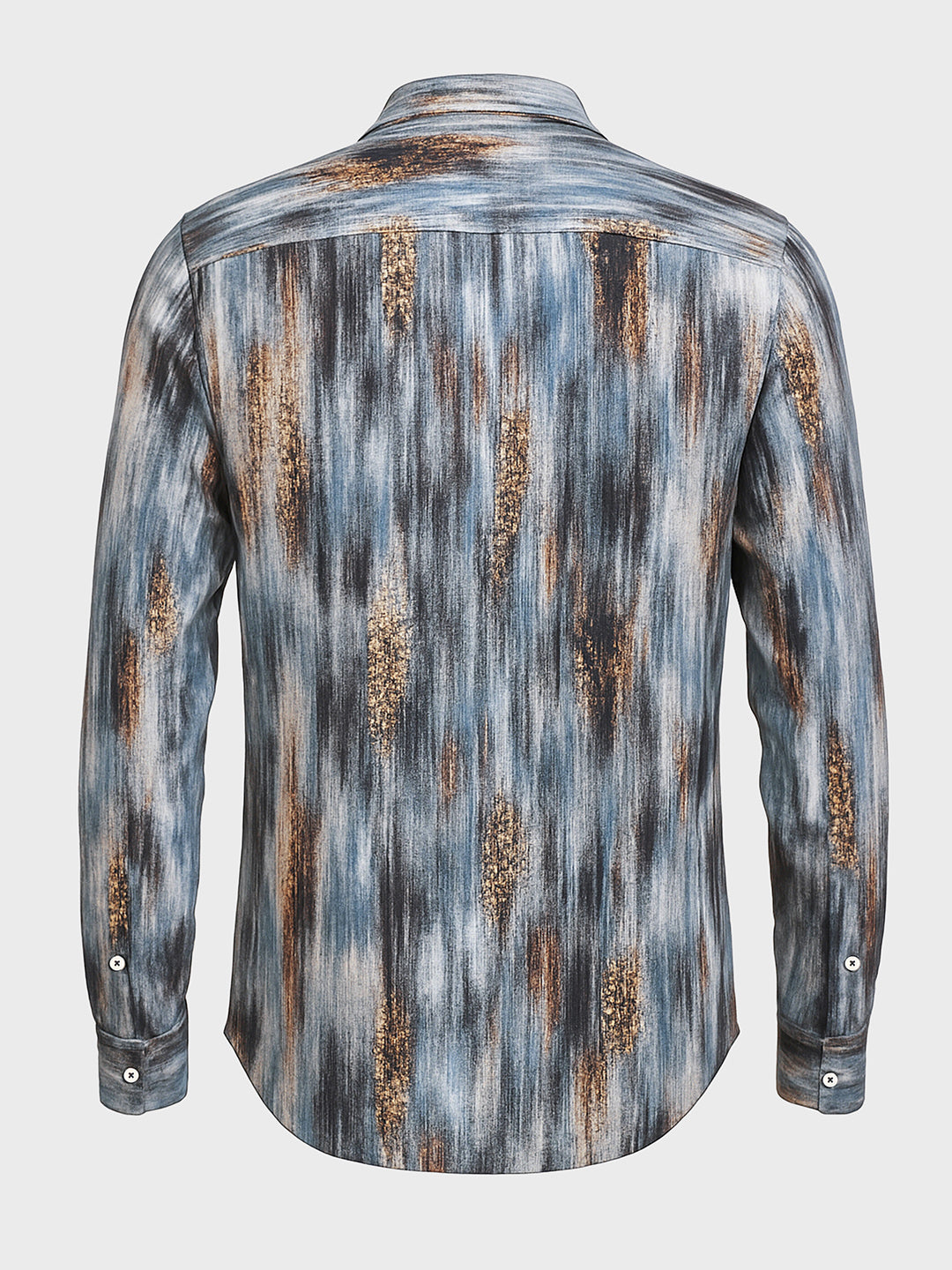 Men's Green Slim Fit Party Wear Printed Shirt