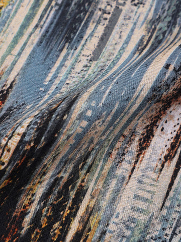 Men's Green Slim Fit Party Wear Printed Shirt