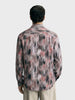 Men's Grey Slim Fit Party Wear Printed Shirt
