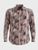 Men's Grey Slim Fit Party Wear Printed Shirt