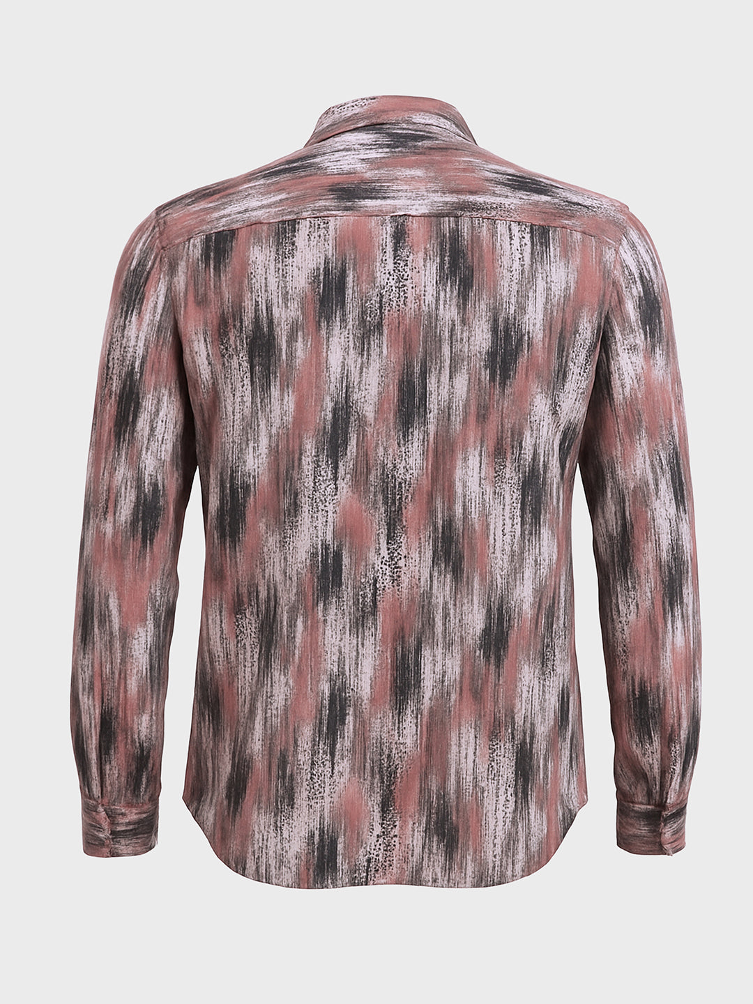 Men's Grey Slim Fit Party Wear Printed Shirt