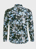 Men's Black Slim Fit Party Wear Floral Printed Shirt