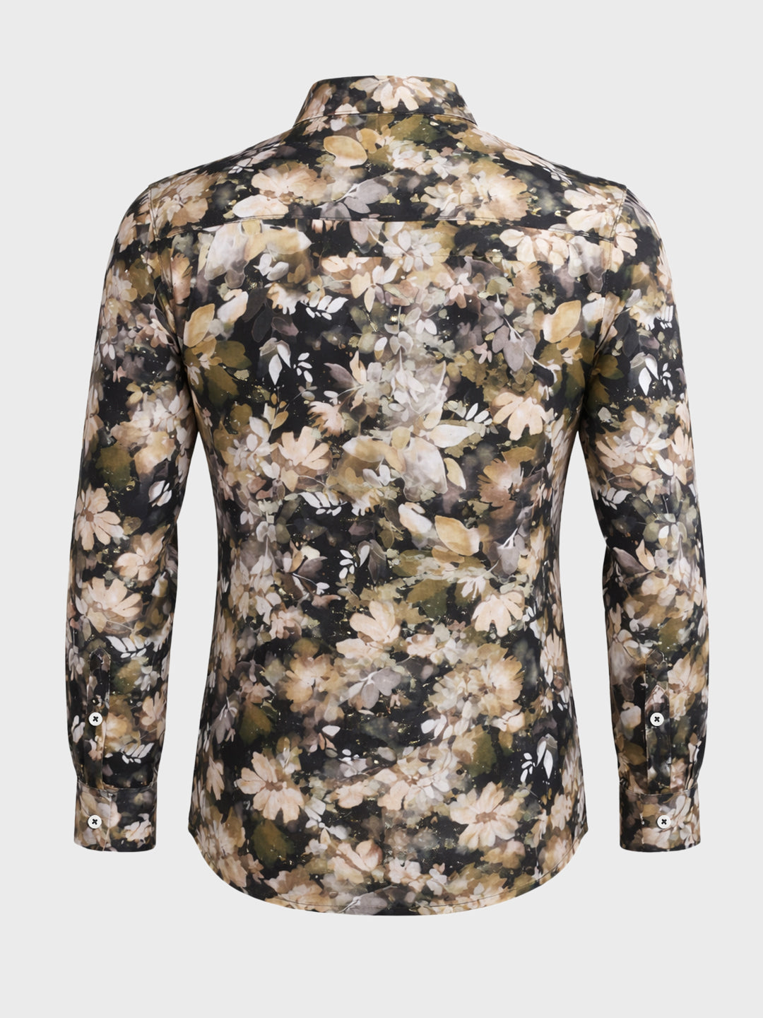 Men's Black Slim Fit Party Wear Printed Shirt