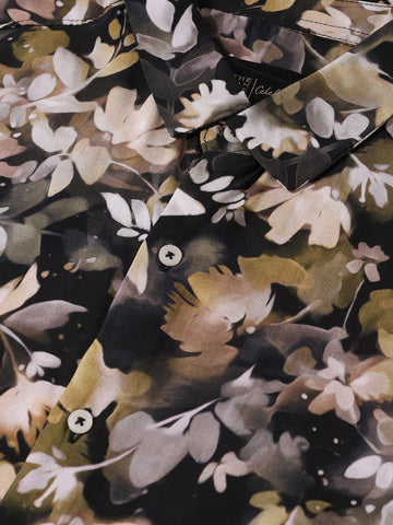 Men's Black Slim Fit Party Wear Printed Shirt