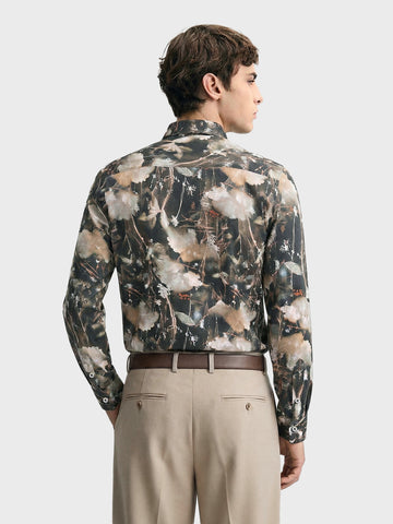 Men's Multicolor Slim Fit Party Wear Printed Shirt