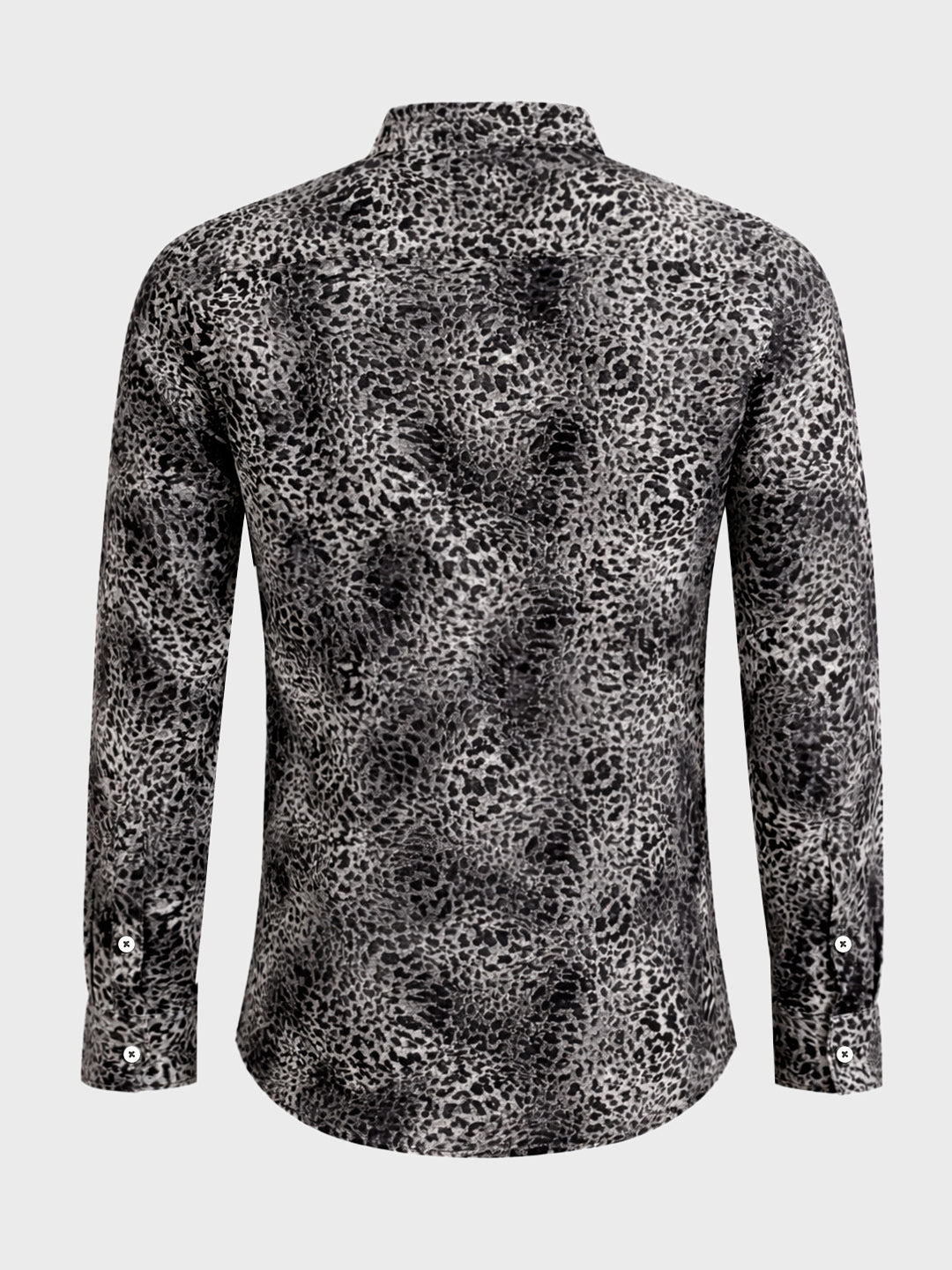 Men's Black Slim Fit Party Wear Printed Shirt