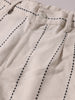 Men's Cream Relaxed Fit Resort Wear Vertical Stripes Trousers