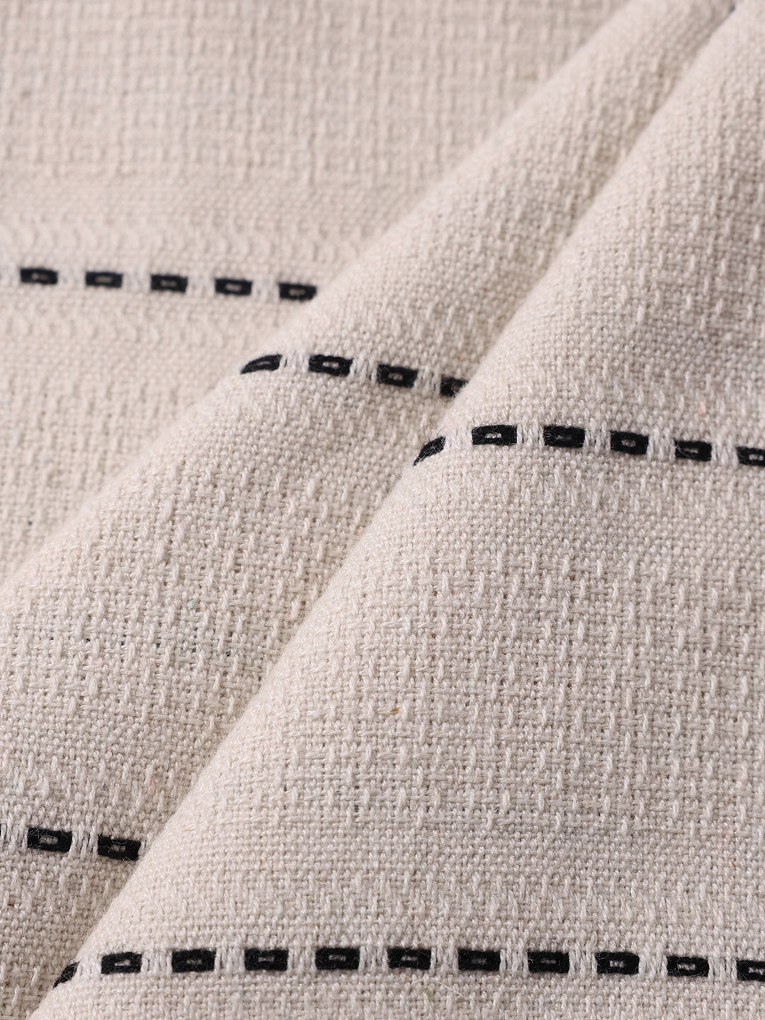 Men's Cream Relaxed Fit Resort Wear Vertical Stripes Trousers