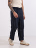 Men's Blue Relaxed Fit Resort Wear Vertical Stripes Trousers