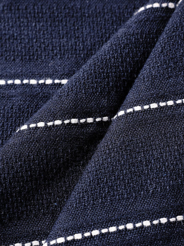 Men's Blue Relaxed Fit Resort Wear Vertical Stripes Trousers