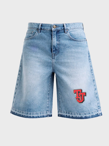 Men's Blue Loose Fit  Tom And Jerry Character Shorts