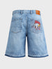 Men's Blue Loose Fit  Tom And Jerry Character Shorts