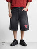 Men's Black Relaxed Fit  Tom And Jerry Character Shorts