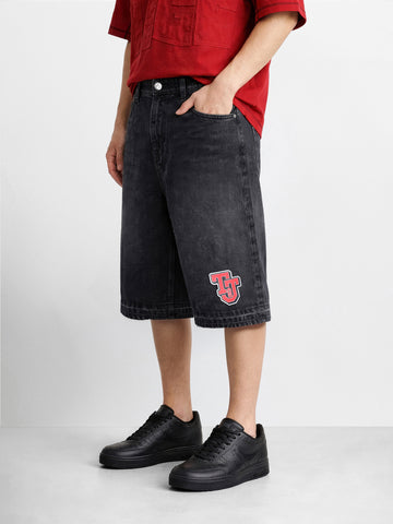 Men's Black Relaxed Fit  Tom And Jerry Character Shorts