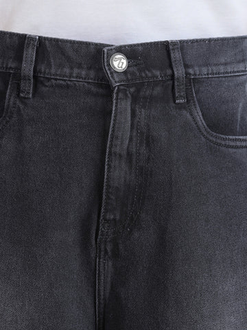 Men's Black Relaxed Fit  Tom And Jerry Character Shorts