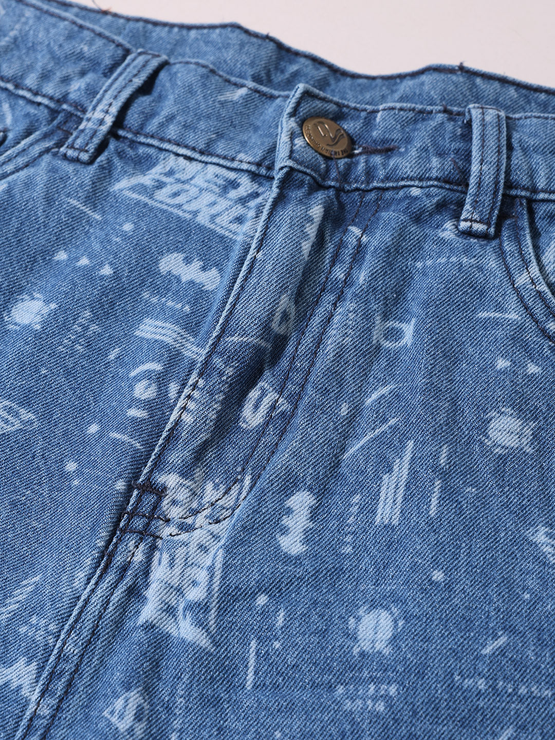 Men's Blue Regular Fit  Warner Bros Shorts