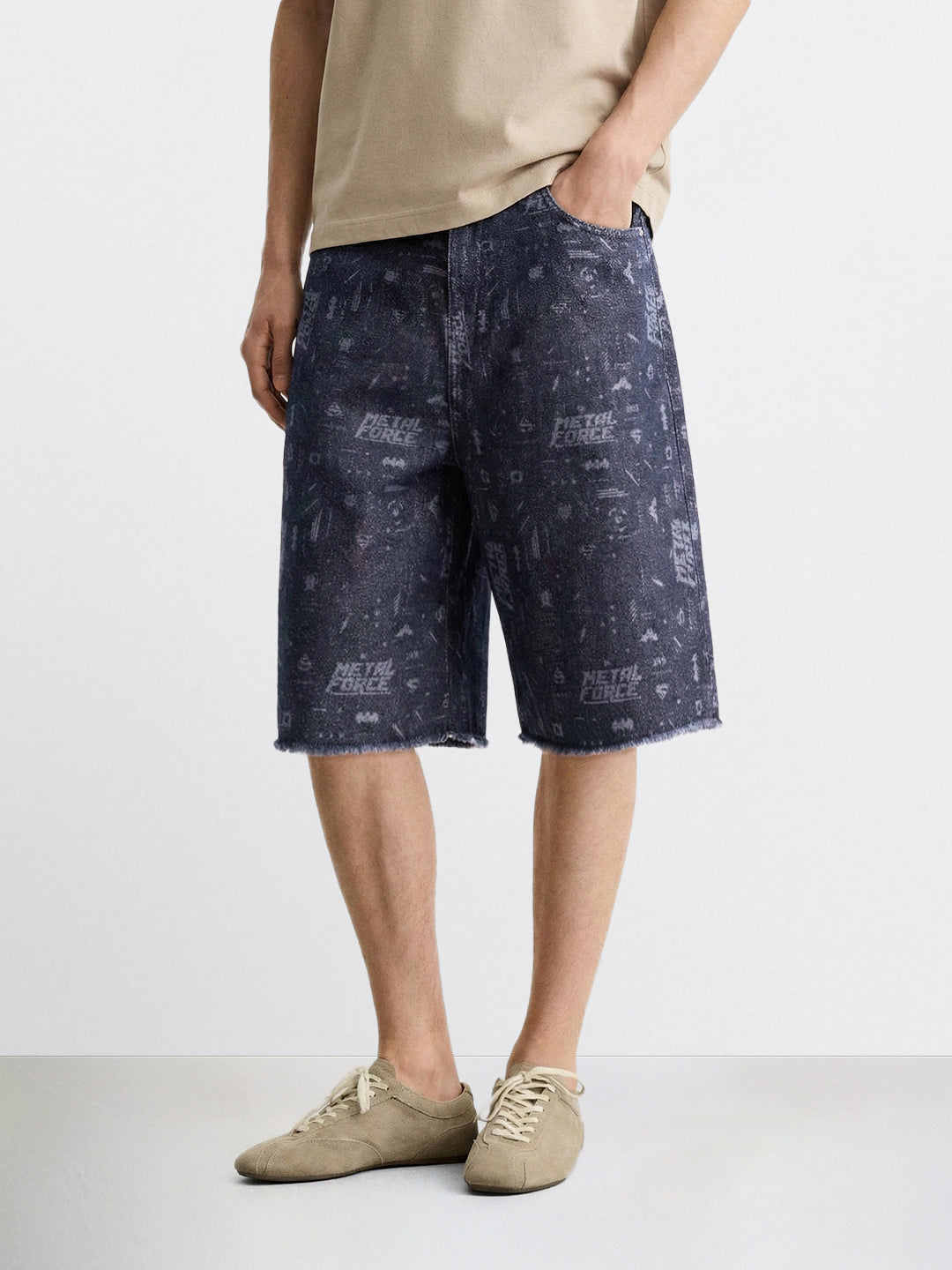 Men's Blue Regular Fit  Warner Bros Shorts