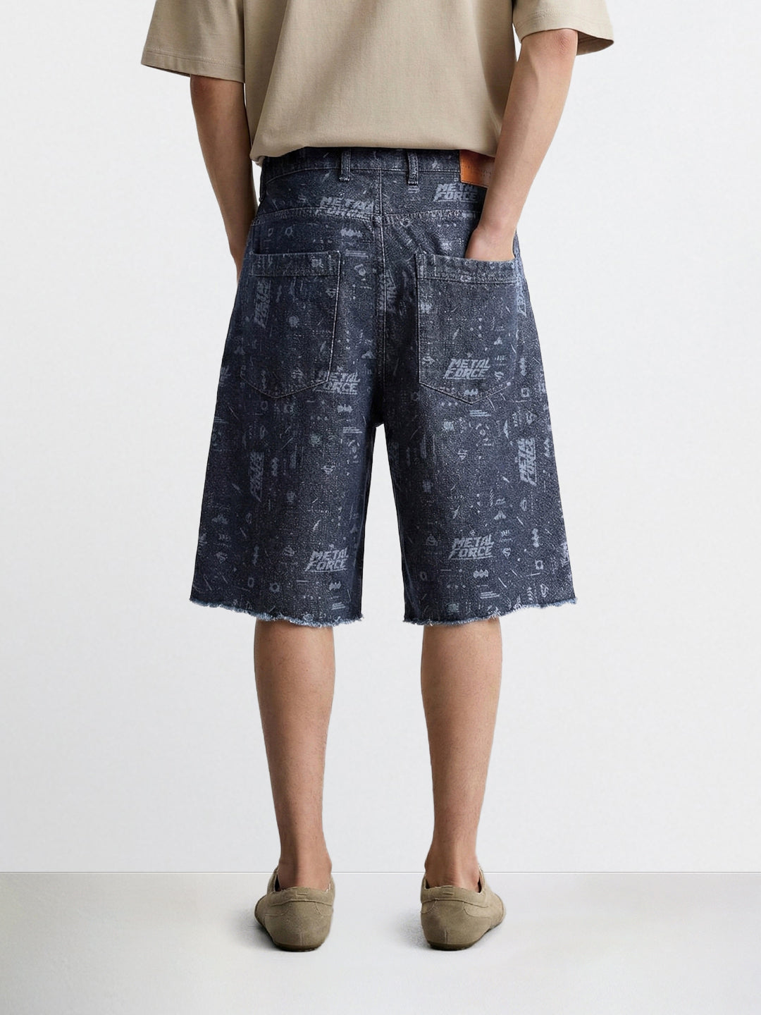 Men's Blue Regular Fit  Warner Bros Shorts