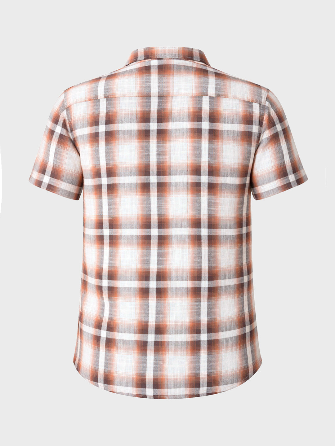 Men's Brown Slim Fit Checked Casual Shirt