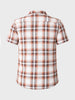 Men's Brown Slim Fit Checked Casual Shirt