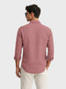 Men's Rust Regular Fit Casual Solid Shirt