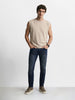 Men's Blue Carrot Fit Solid Casual Jeans