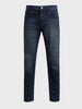 Men's Blue Carrot Fit Solid Casual Jeans