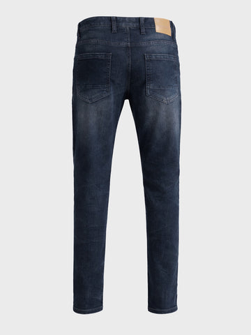 Men's Blue Carrot Fit Solid Casual Jeans