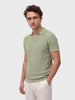 Men's Green Slim Fit Solid Flat Knit Polos