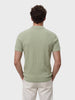 Men's Green Slim Fit Solid Flat Knit Polos