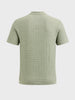 Men's Green Slim Fit Solid Flat Knit Polos